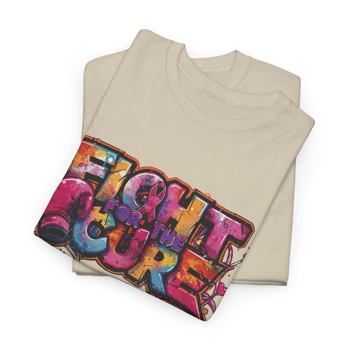 Fight For The Cure Heavy Cotton Tee - Empowerment Shirt, Awareness Tee, Gift for Cancer Fighters, Inspirational Fashion, [...]
