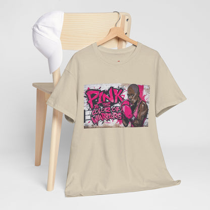 Pink Is The Color of Warriors Cancer Awareness Pink Tee