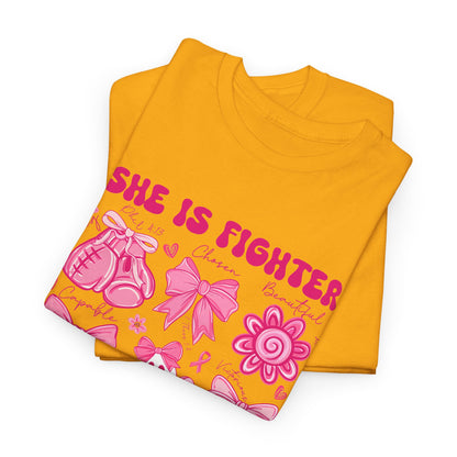 She Is A Fighter Cancer Awareness T-Shirt