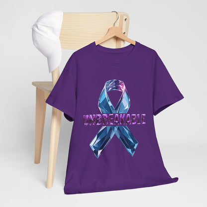 Unbreakable Unisex Heavy Cotton Tee - Empowerment Shirt, Awareness Tee, Gift for Cancer Fighters, Inspirational Fashion, [...]