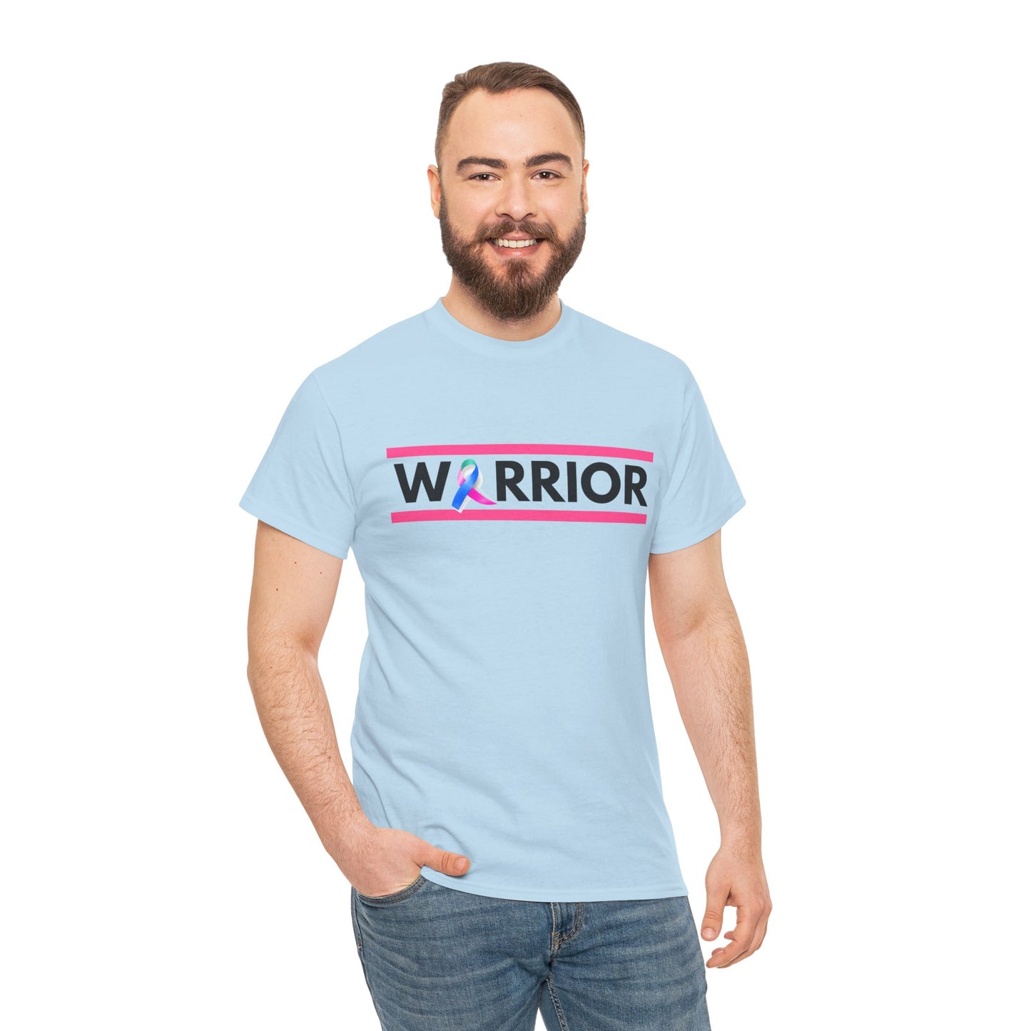Warrior Heavy Cotton Tee - Empowerment Shirt, Awareness Tee, Gift for Cancer Fighters, Inspirational Fashion, [...]