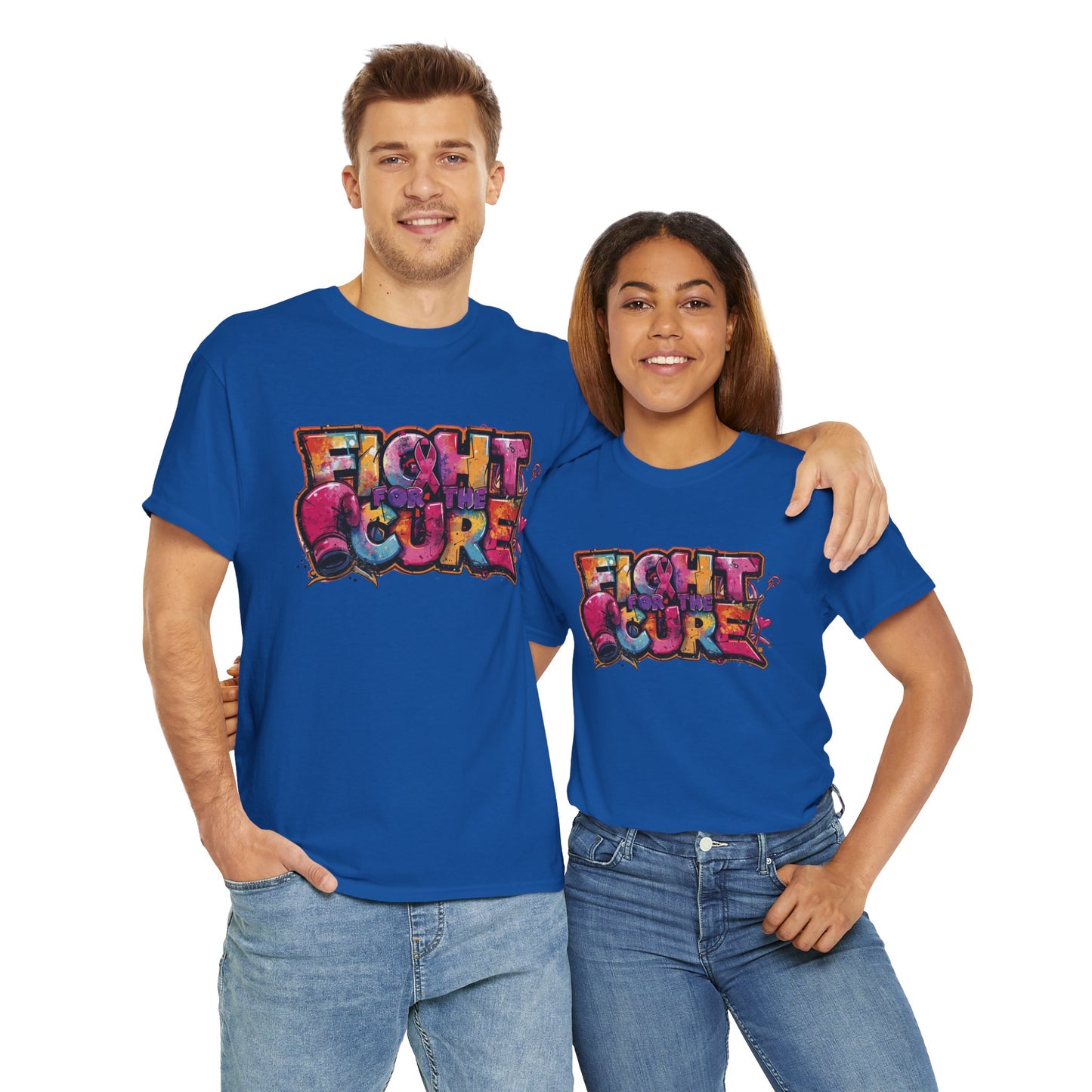 Fight For The Cure Heavy Cotton Tee - Empowerment Shirt, Awareness Tee, Gift for Cancer Fighters, Inspirational Fashion, [...]