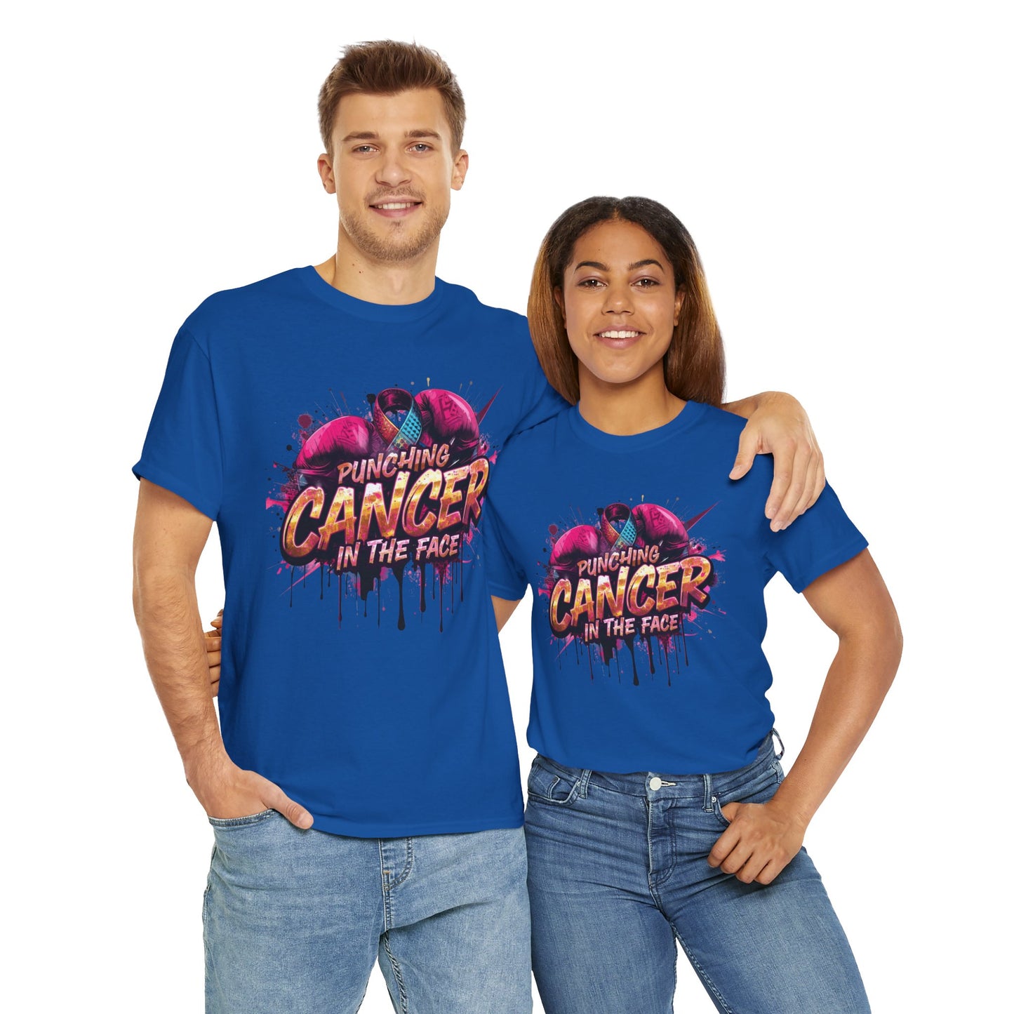 Punching Cancer Unisex Heavy Cotton Tee - Empowerment Shirt, Awareness Tee, Gift for Cancer Fighters, Inspirational Fashion, [...]