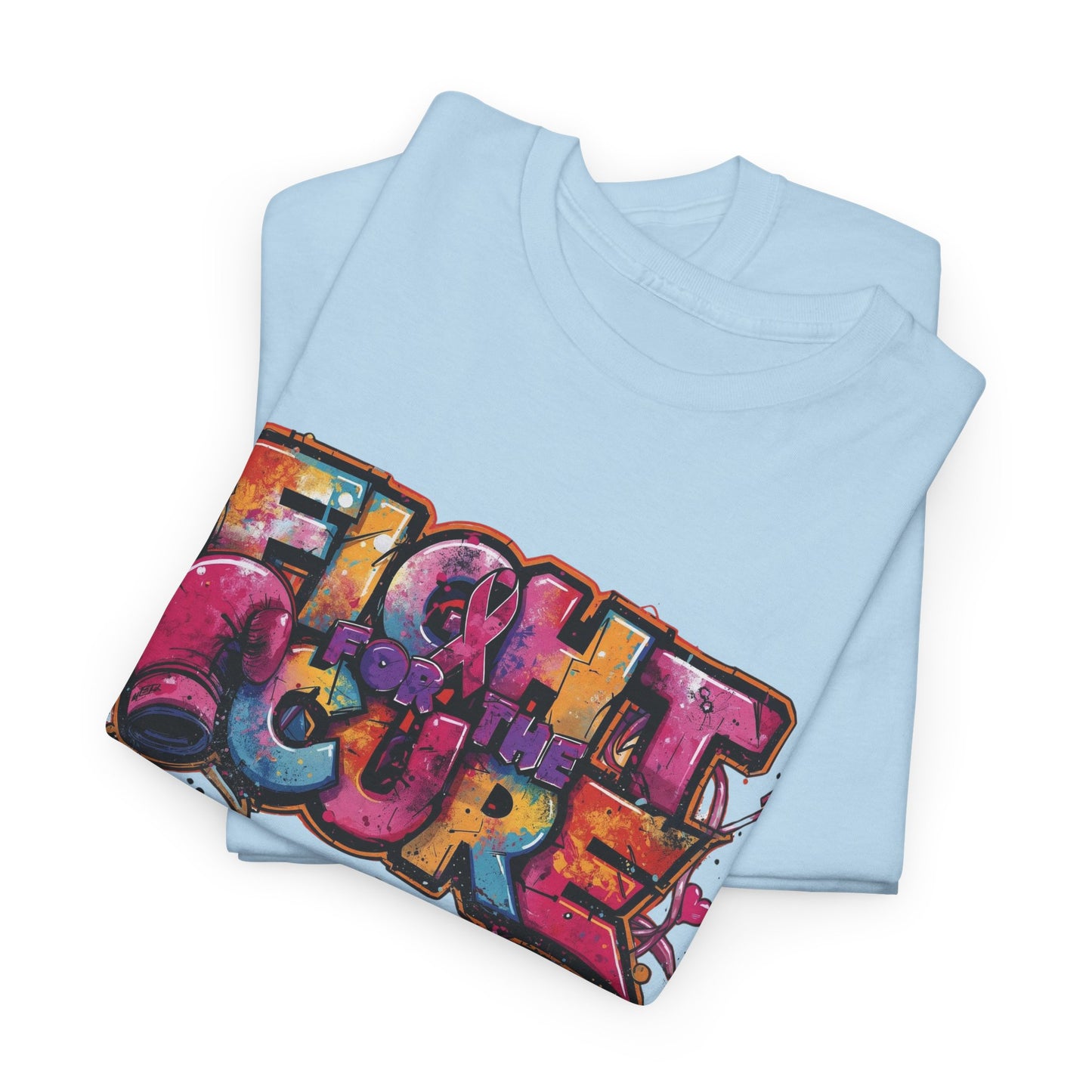 Fight For The Cure Heavy Cotton Tee - Empowerment Shirt, Awareness Tee, Gift for Cancer Fighters, Inspirational Fashion, [...]