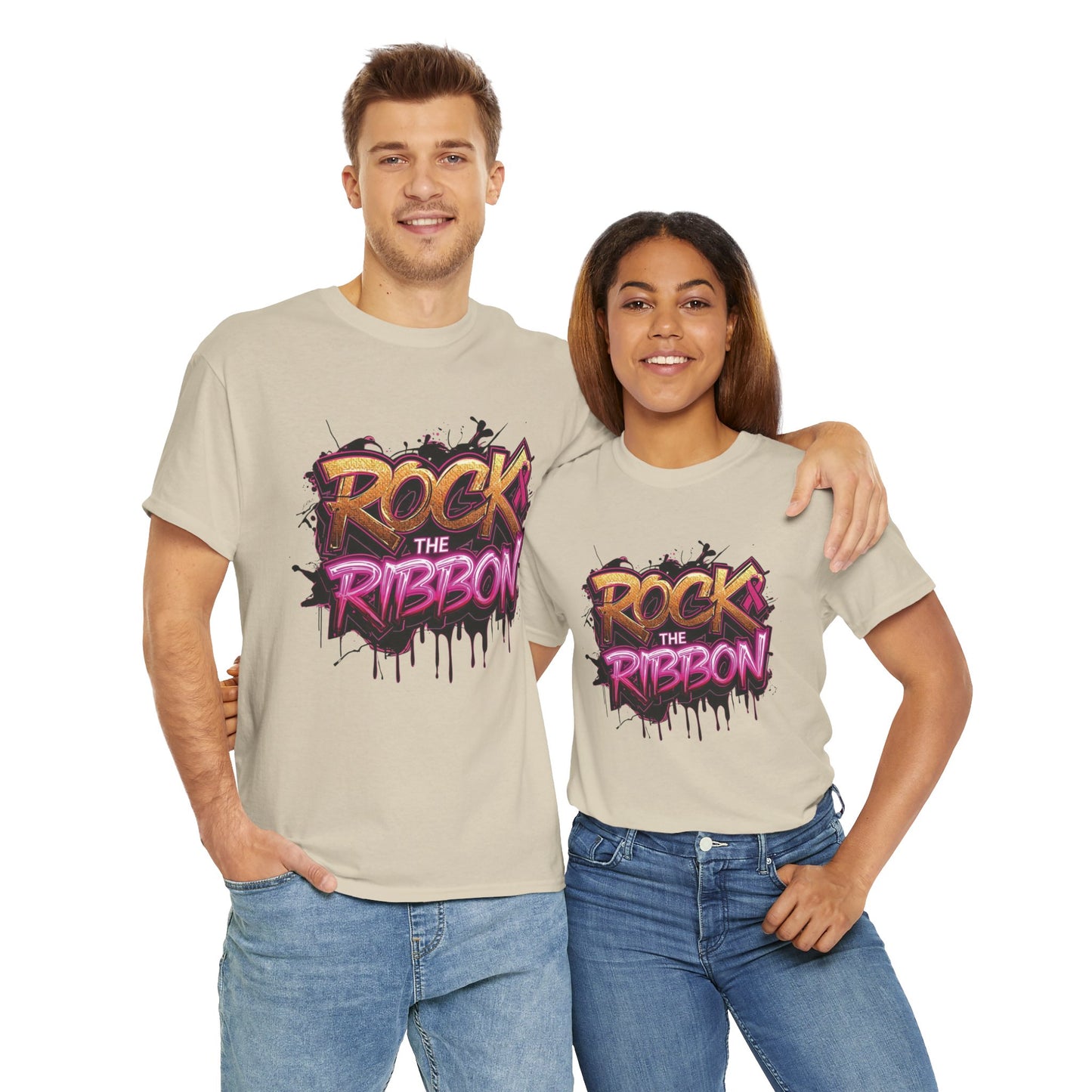 Rock The Ribbon Victory Unisex Heavy Cotton Tee - Empowerment Shirt, Awareness Tee, Gift for Cancer Fighters, Inspirational Fashion, [...]