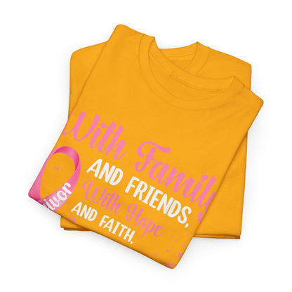 Supportive Family Fighting Together Cancer Awareness T-Shirt
