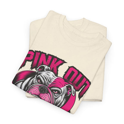 Pink Out Bull Dogs Cancer Awareness T-Shirt
