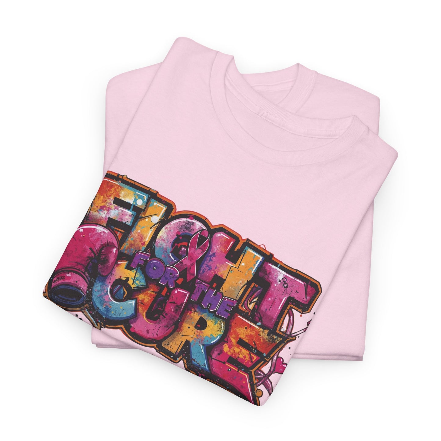 Fight For The Cure Heavy Cotton Tee - Empowerment Shirt, Awareness Tee, Gift for Cancer Fighters, Inspirational Fashion, [...]