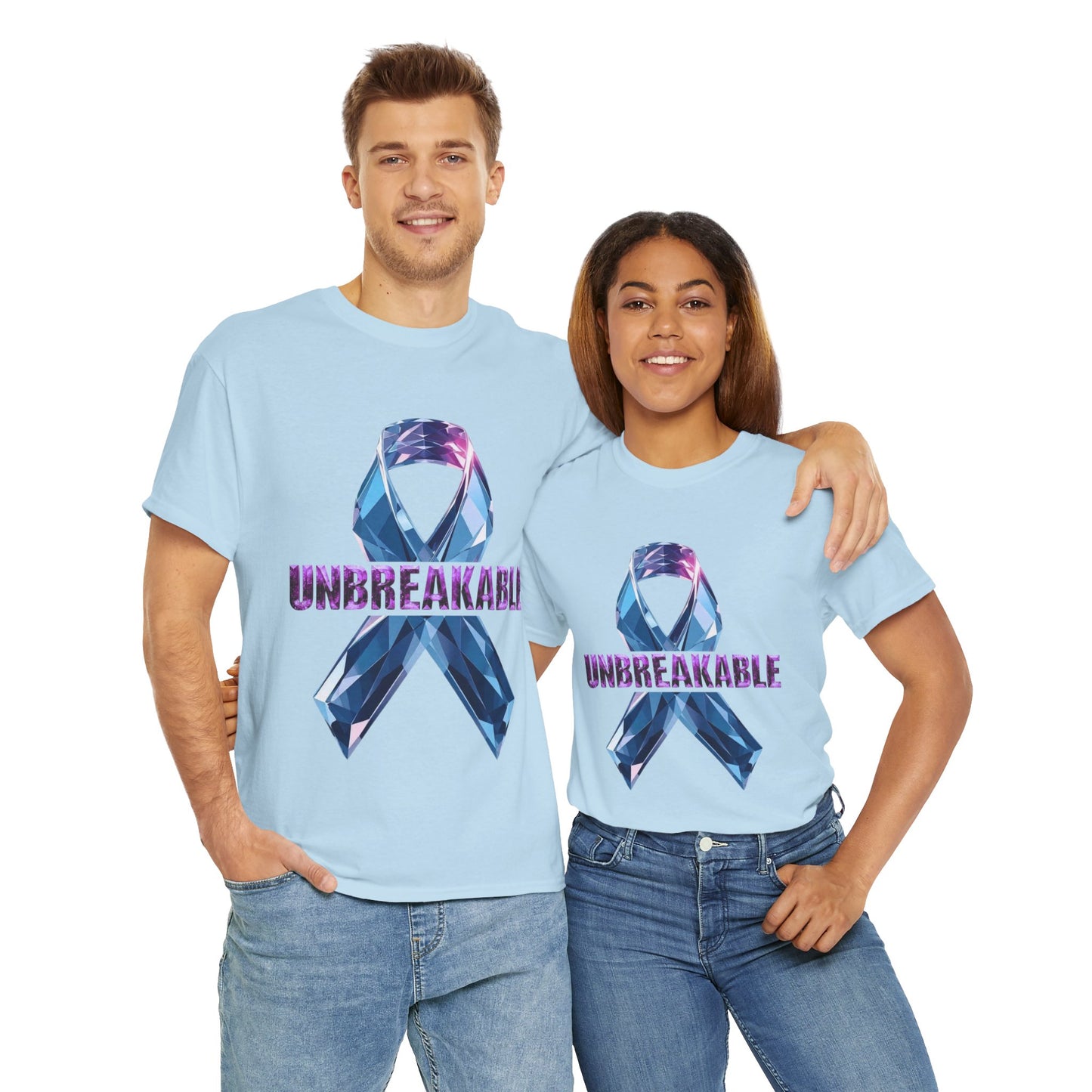 Unbreakable Unisex Heavy Cotton Tee - Empowerment Shirt, Awareness Tee, Gift for Cancer Fighters, Inspirational Fashion, [...]