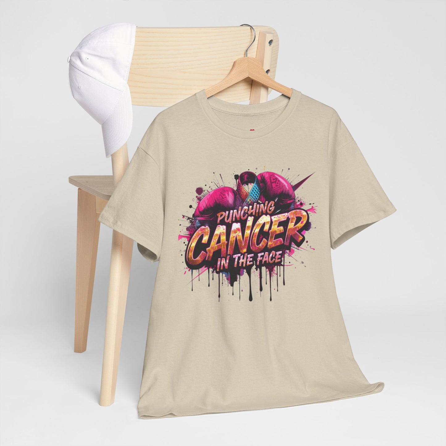 Punching Cancer Unisex Heavy Cotton Tee - Empowerment Shirt, Awareness Tee, Gift for Cancer Fighters, Inspirational Fashion, [...]