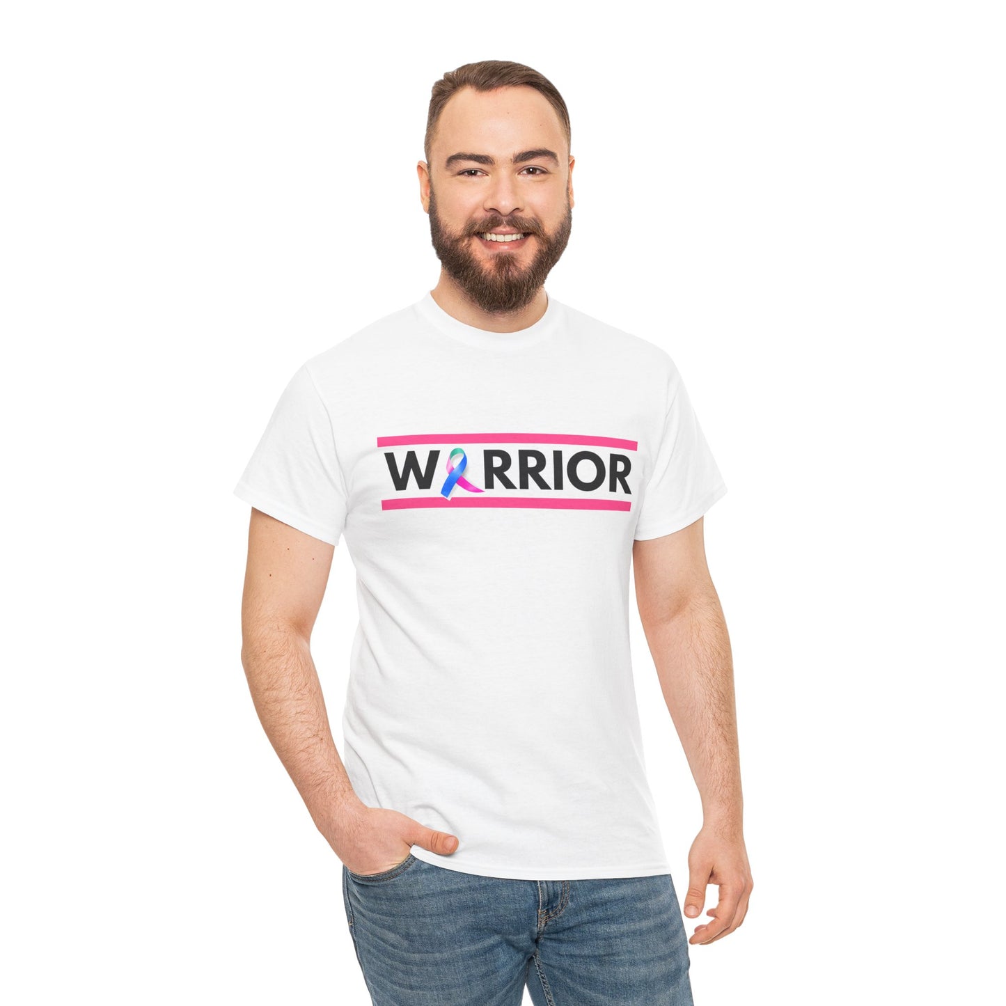 Warrior Heavy Cotton Tee - Empowerment Shirt, Awareness Tee, Gift for Cancer Fighters, Inspirational Fashion, [...]