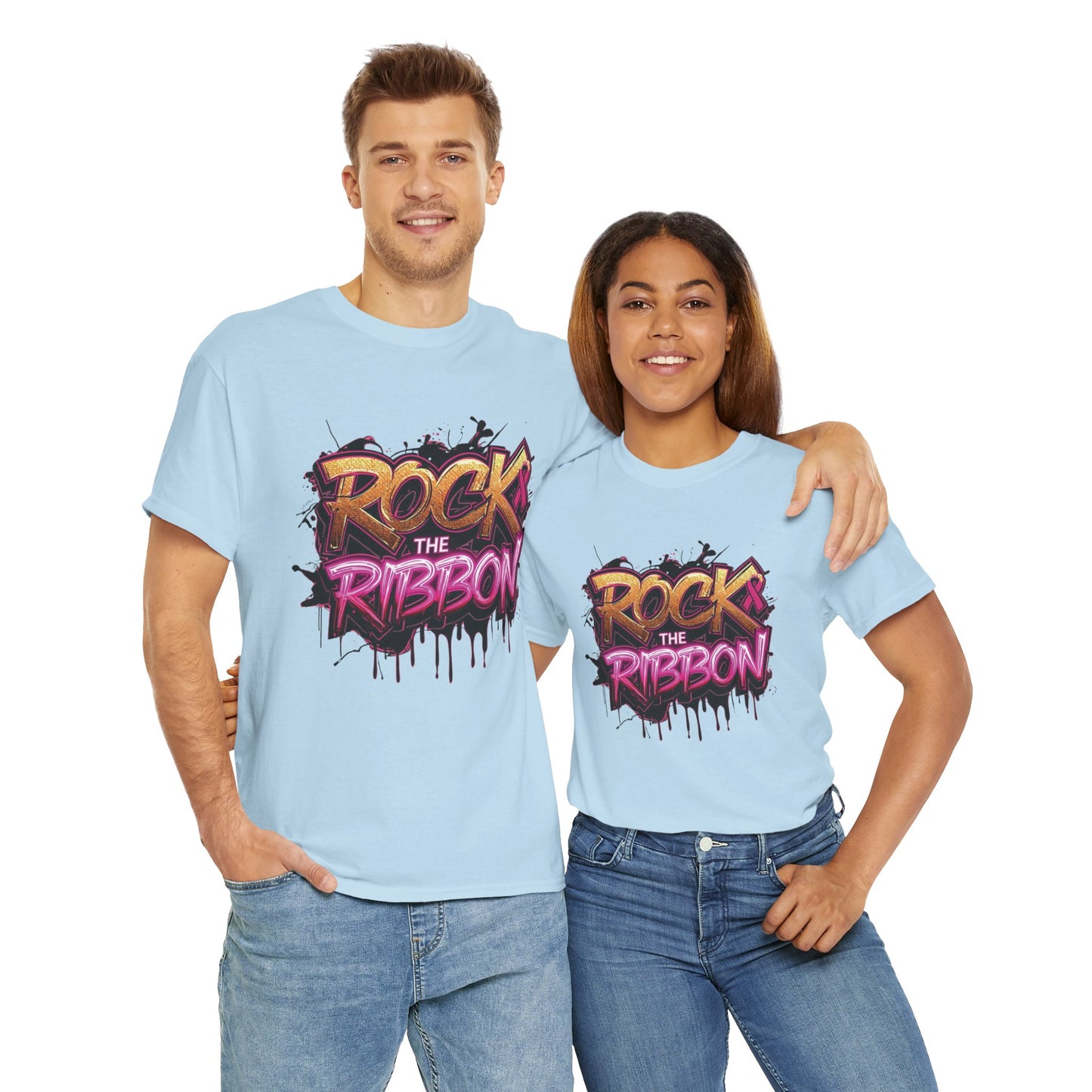 Rock The Ribbon Victory Unisex Heavy Cotton Tee - Empowerment Shirt, Awareness Tee, Gift for Cancer Fighters, Inspirational Fashion, [...]